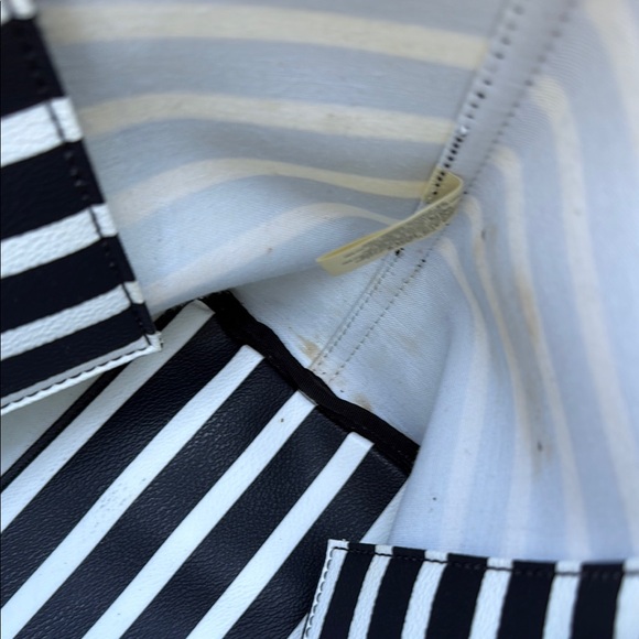 Kate Spade Black and Mint Striped Tote - Picture 11 of 12